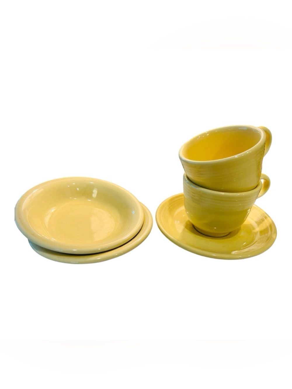Fiesta Yellow Cup, Saucer and Small Plate Set